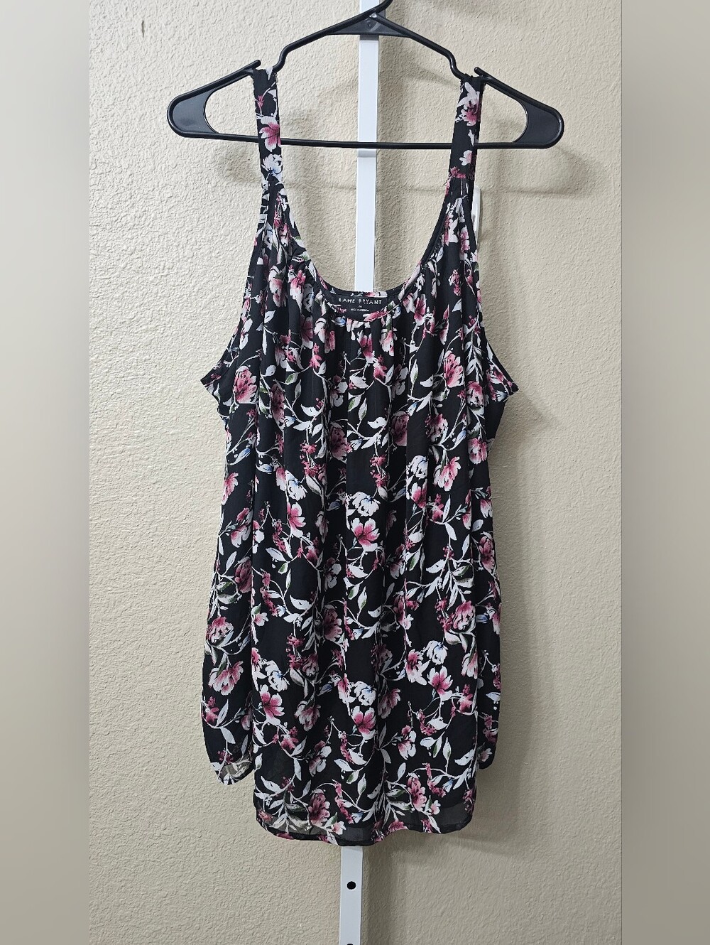 Lane Bryant black floral cold-shoulder top